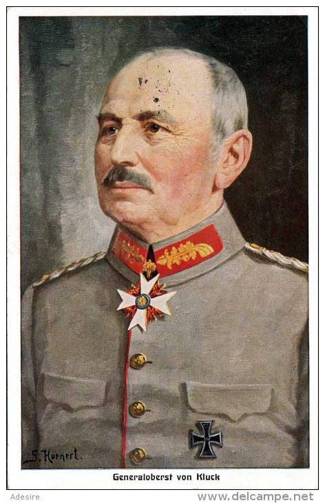 GENERAL OBERST VON GLUCK, Eisernes Kreuz Abzeichen, Künstlerkarte S.Hurnert - Personen