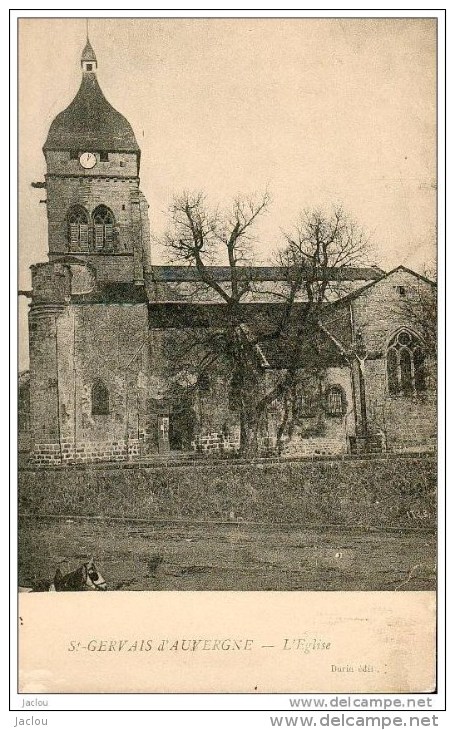 SAINT GERVAIS EGLISE REF  6900 - Saint Gervais D'Auvergne