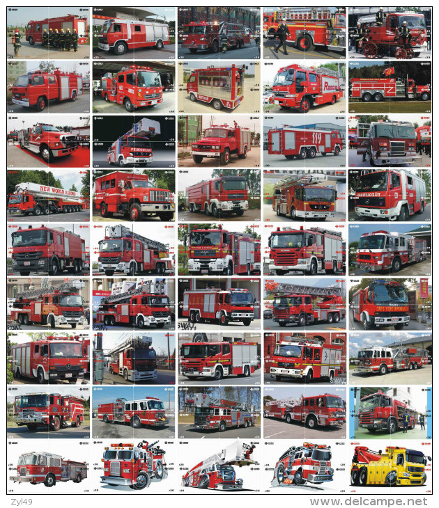 A04385 China Phone Cards Fire Engine Puzzle 180pcs - Firemen