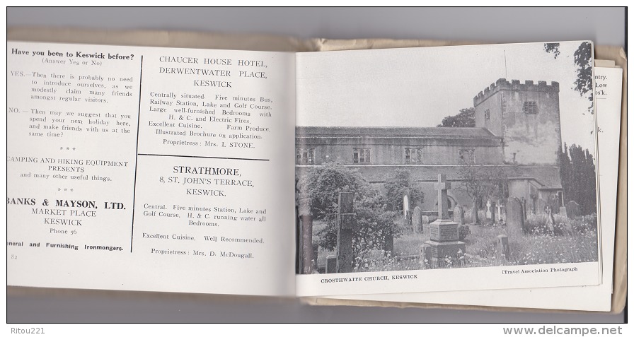 Livret - Keswich On Derwentwater - The Hub Of The Lake District Crosthwaite Church AUSTIN HILLMAN Cockermouth Golf Club - 1900-1949