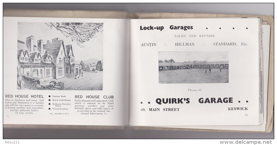 Livret - Keswich On Derwentwater - The Hub Of The Lake District Crosthwaite Church AUSTIN HILLMAN Cockermouth Golf Club - 1900-1949