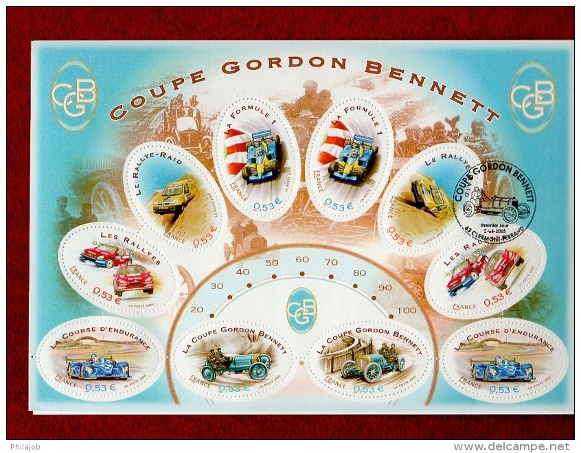 (2 Scans) Notice Officielle 1er Jour De 2005 " COUPE GORDON BENNETT ". N° YT BF 86. Parfait état ! - Cars