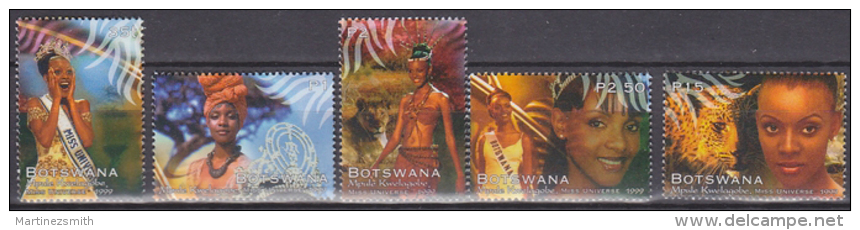 Botswana 1999 Yvert 824A-24E, Tribute To Mpule Kwelagobe, Miss Universe 1999 - MNH - Botswana (1966-...)