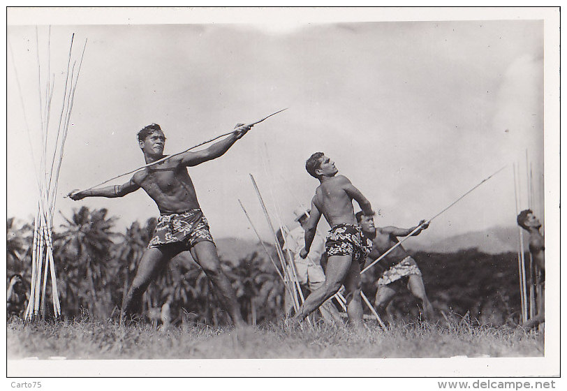 France - Polynésie - Colonies Françaises - Sports Chasse - Javelot - Polynésie Française