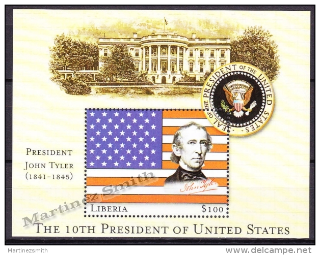 Liberia 2000 Yvert BF 314, President United States, John Tyler, Miniature Sheet, MNH - Liberia