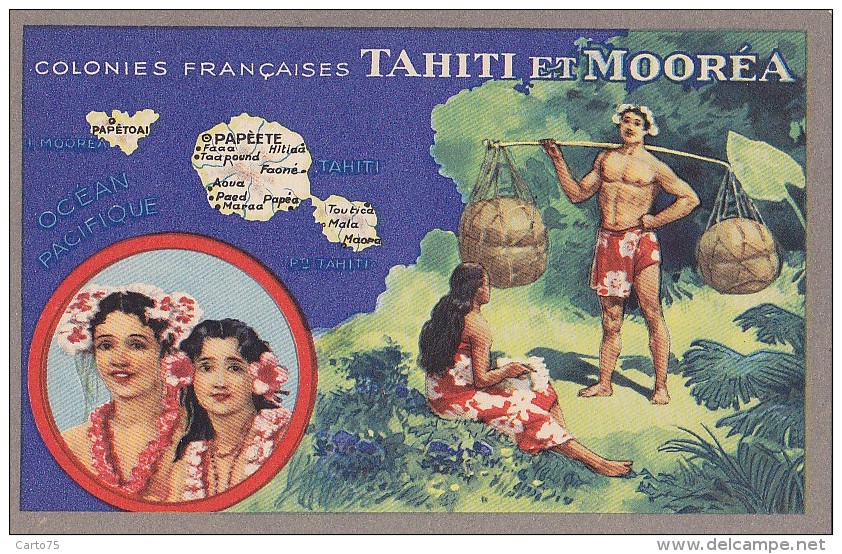 France - Polynésie Française - Illustration Publicité Géographie - Polynésie Française