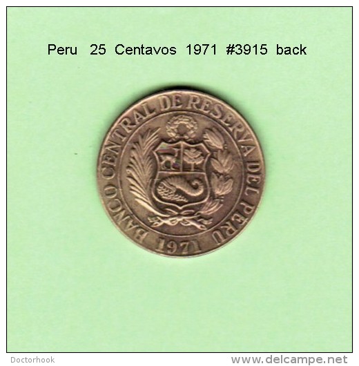 PERU    25  CENTAVOS  1971   (KM # 259) - Pérou