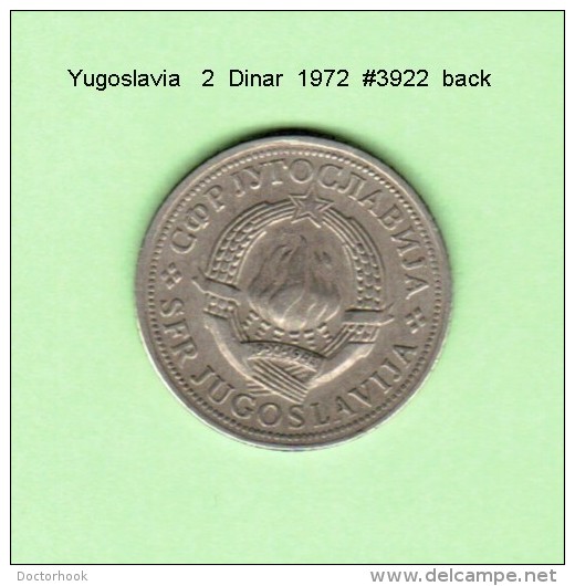 YUGOSLAVIA    2  DINAR  1972   (KM # 57) - Yugoslavia