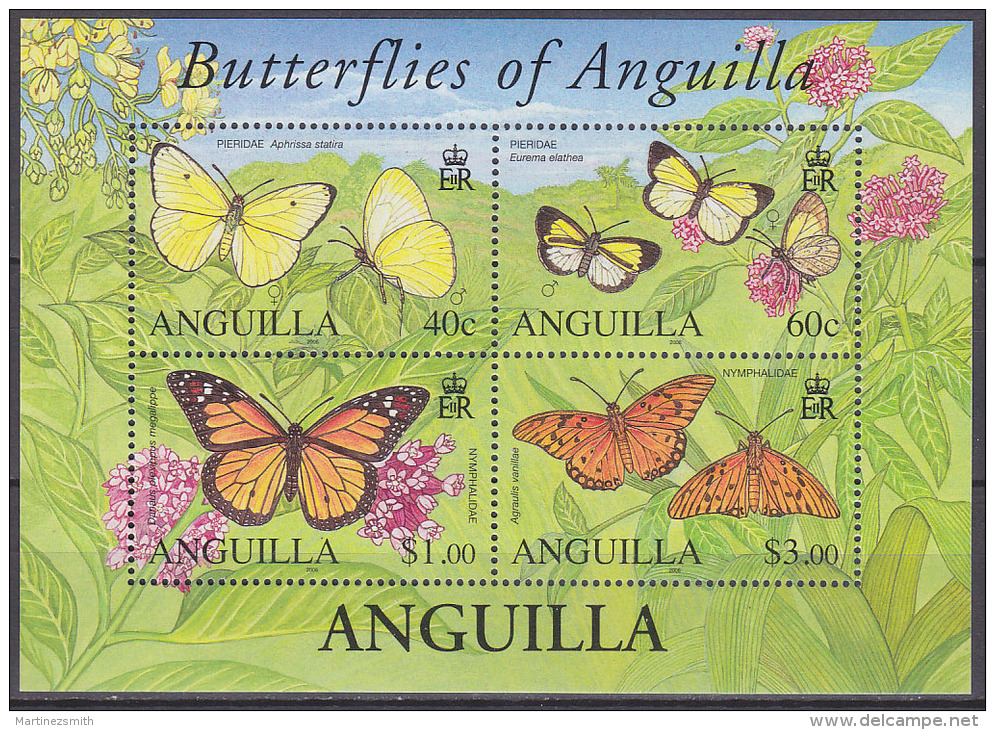 Anguilla 2006 Miniature Sheet Yvert BF 114, Fauna, Butterflies - MNH - Anguilla (1968-...)