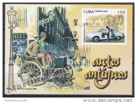 Cuba 2008 Yvert BF 244, Ancient Cars Minaiture Sheet, MNH - Unused Stamps