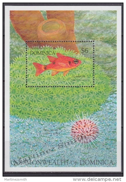 Dominica 1992 Yvert BF 209, Fauna, Reef Fish - Miniature Sheet - MNH - Dominica (1978-...)