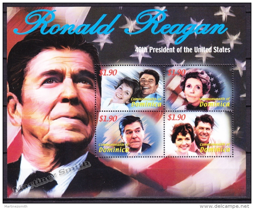 Dominica 2002 Yvert 2936-39, Personality, President Reagan - MNH - Dominica (1978-...)