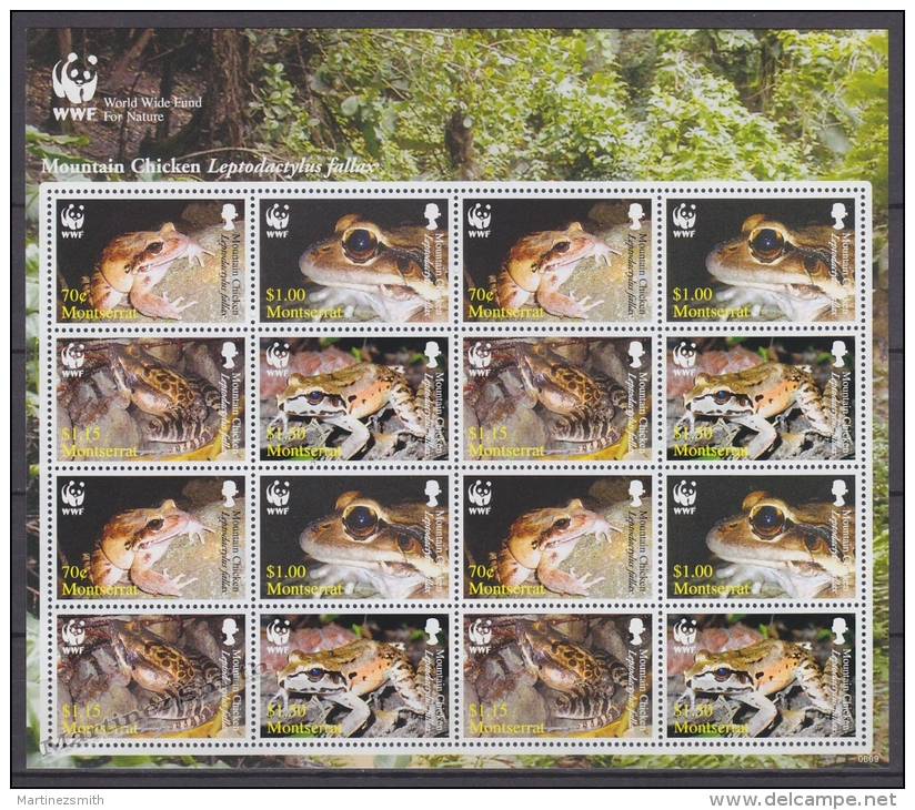 Montserrat 2006 Yvert 1218-21, Protection Of Nature, Fauna WWF, Frogs - MNH - Montserrat