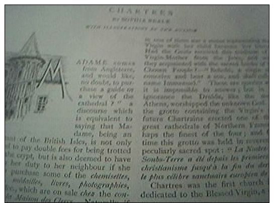 Book Article 1897 - Chartres By Sophia Beale - 1900-1949