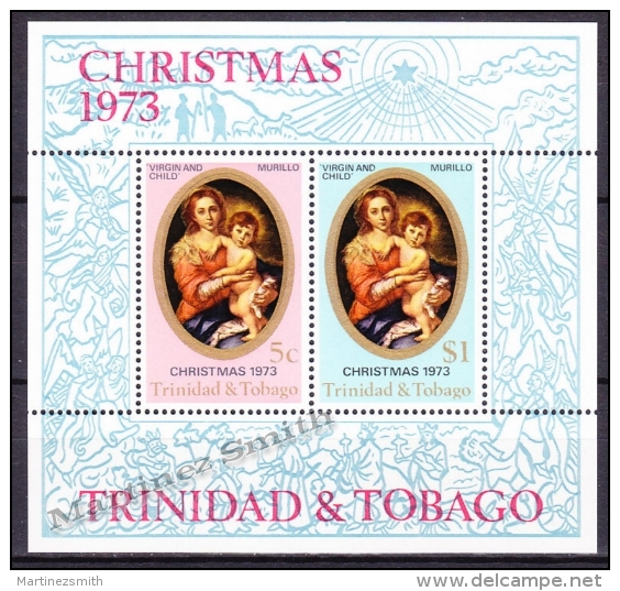 Trinidad &amp; Tobago 1973 Yvert BF 10, Christmas Miniature Sheet - MNH - Trinidad & Tobago (1962-...)