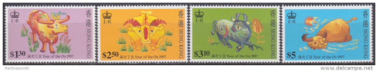 Hong Kong 1997 Yvert 810-13, Chinese Lunar New Year, Ox - MNH - Ongebruikt