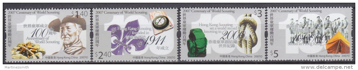 Hong Kong 2007 Yvert 1329-32, Centenary Of Scouts, Lord Baden Powell - MNH - Neufs