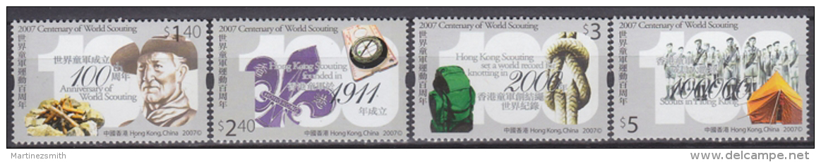Hong Kong 2007 Yvert 1329-32, Centenary Of Scouts, Lord Baden Powell - MNH - Nuovi