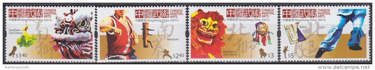 Hong Kong 2007 Yvert 1339-42, Sports, Chinese Martial Arts - MNH - Nuovi