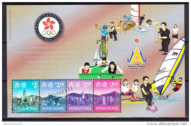 Hong Kong 1998 Yvert BF 60, 13th Asian Games Bangkok, Miniature Sheet - MNH - Unused Stamps