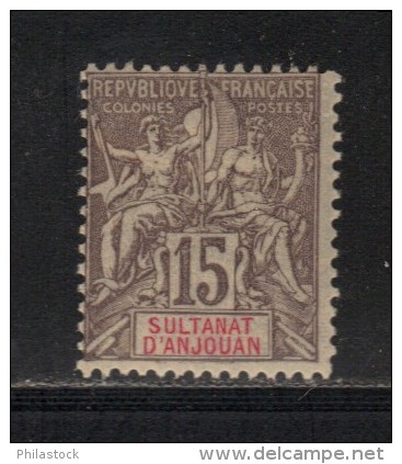 ANJOUAN N° 15 * - Unused Stamps