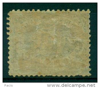 SAN MARINO 1892 STEMMA CENT. 5 C SU 10 AZZURRO  SOPRASTAMPA CAPOVOLTA   MOLTO RARO - Abarten Und Kuriositäten