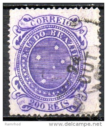 BRAZIL 1890  Southern Cross  - 200r. - Violet  FU - Used Stamps