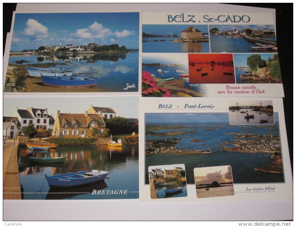 Lot 218 -  Belz   St Cado LOT DE 4 CARTES - Etel