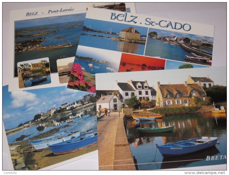 Lot 218 -  Belz   St Cado LOT DE 4 CARTES - Etel