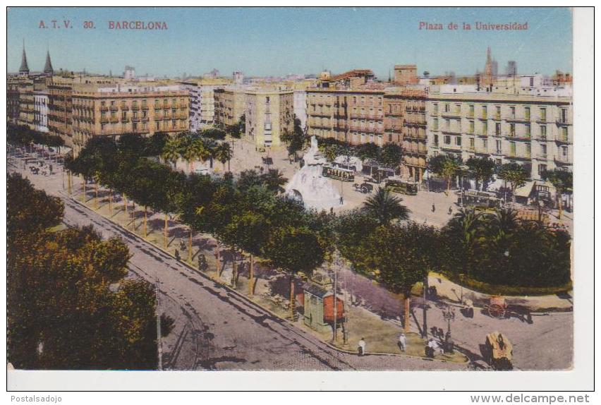 (BCN171) BARCELONA.  PLAZA DE LA UNIVERSIDAD. TRANVIAS. TRAM  ++  A.T.V. 30 - Barcelona