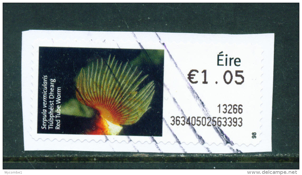 IRELAND - 2013  Post And Go/ATM Label  Red Tube Worm  Used On Piece As Scan - Vignettes D'affranchissement (Frama)