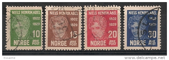 Norvège Norge. 1929. N° 141-144. Oblit. - Usados