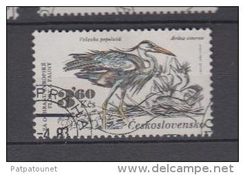 Tchécoslovaquie YV 2533 O 1983 Héron - Storks & Long-legged Wading Birds
