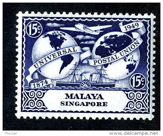 1621  Singapore 1949  Scott #24   M*  Offers Welcome! - Singapour (...-1959)