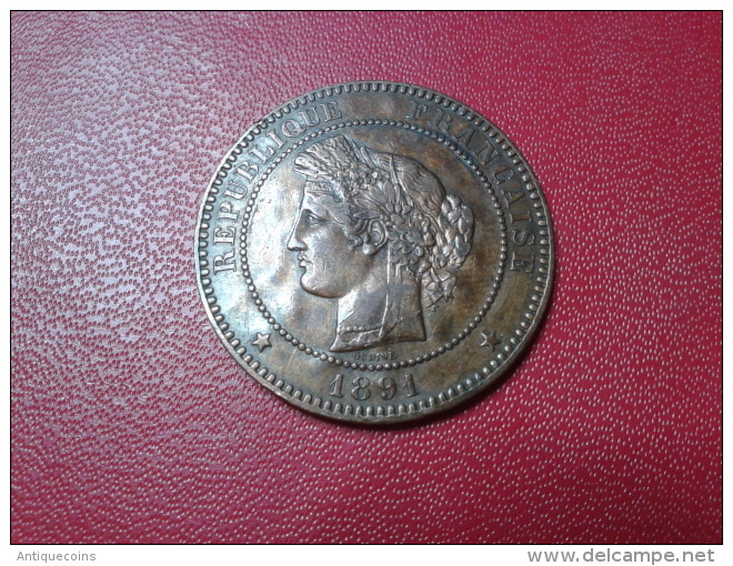 RARE.10 CENTIMES CÉRÈS 1891 CONTREMARQUE "21 DÉCEMBRE 189(8) (?)" - Errores Y Curiosidades