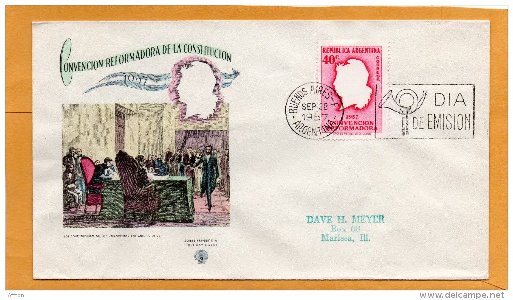 Argentina 1957 FDC - FDC