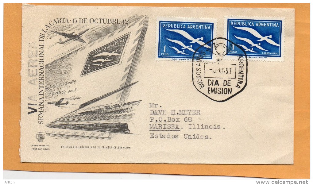 Argentina 1957 FDC - FDC