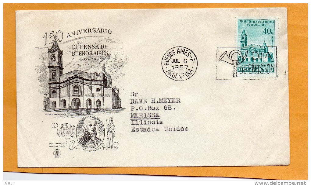 Argentina 1957 FDC - FDC