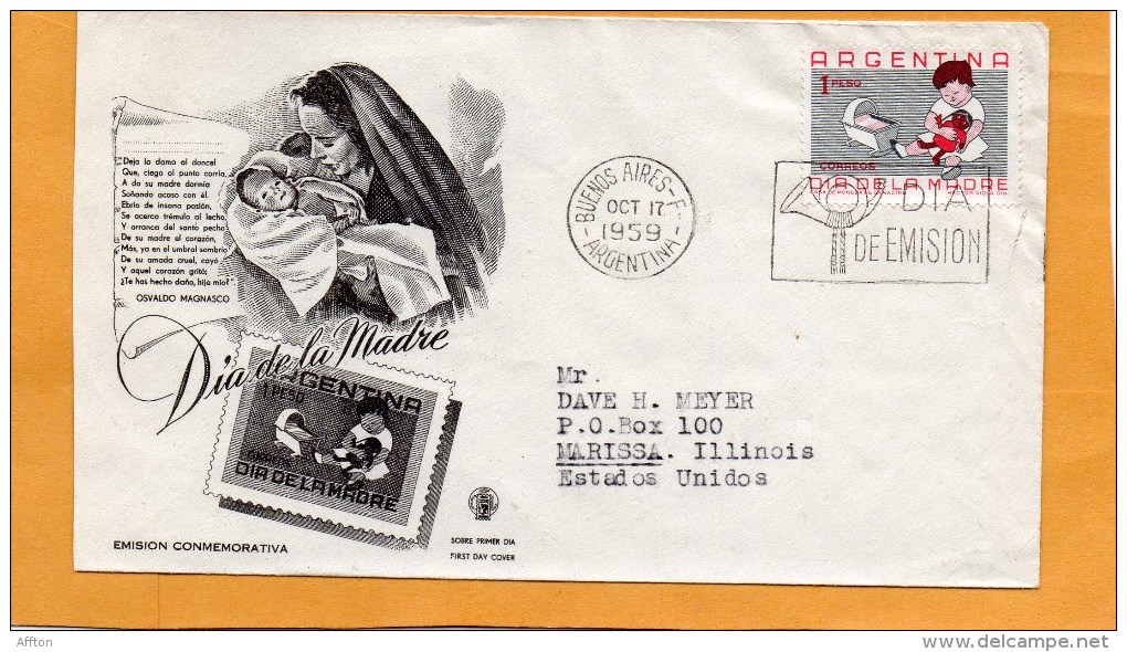 Argentina 1959 FDC - FDC