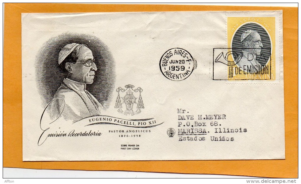 Argentina 1959 FDC - FDC