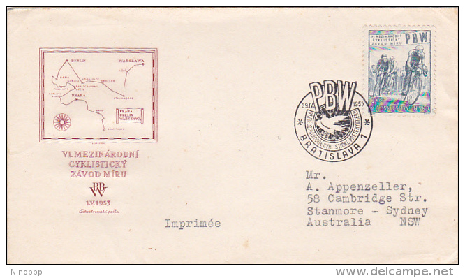 Czechoslovakia 1953 Cycling Souvenir Cover - Cycling