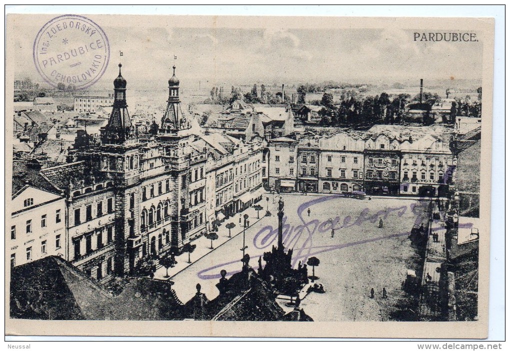 Tarjeta Postal De Checoslovaquia Pardubice - Eslovaquia