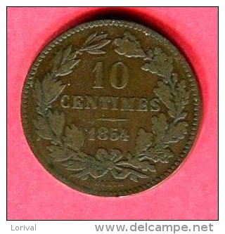 LUXEMBOURG 10 CENTIMES 1854 TB+ 23 - Luxembourg