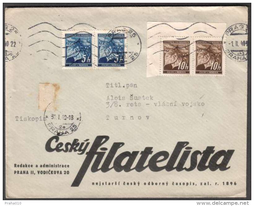 BuM0891 - Böhmen Und Mähren (1940) Prag 25 - Praha 25 (machine Postmark) Letter - Form, Tariff: 30h - Covers & Documents