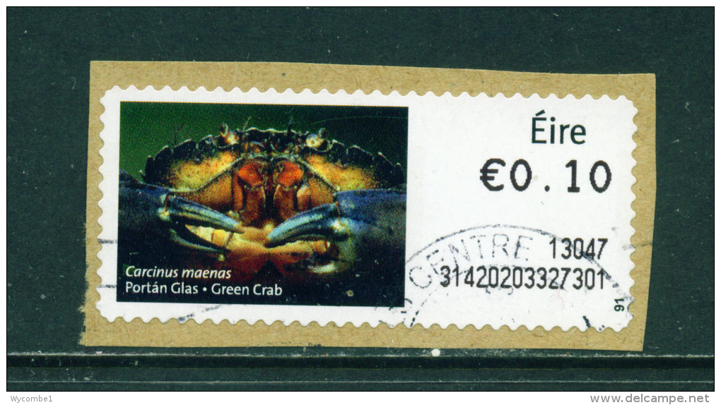 IRELAND - 2012  Post And Go/ATM Label  Green Crab  Used On Piece As Scan - Vignettes D'affranchissement (Frama)