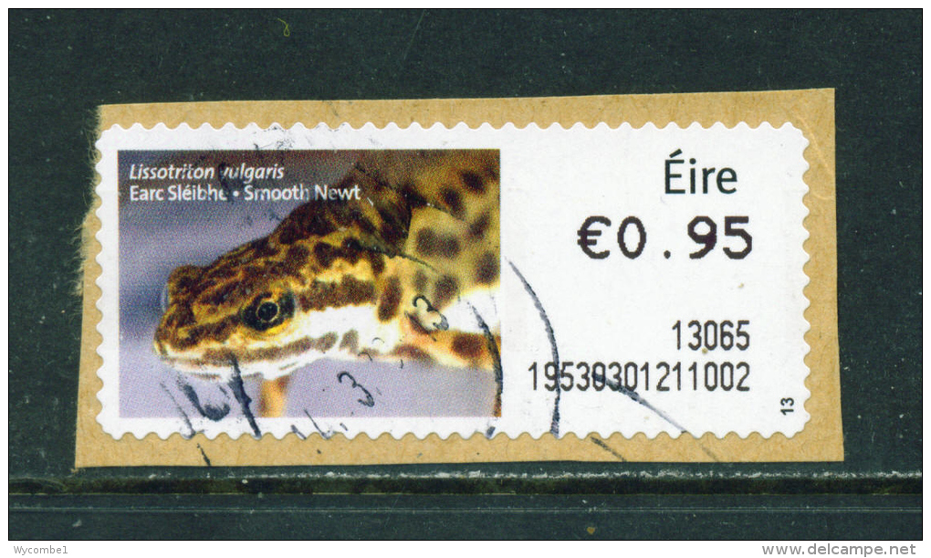 IRELAND - 2012  Post And Go/ATM Label  Smooth Newt  Used On Piece As Scan - Viñetas De Franqueo (Frama)