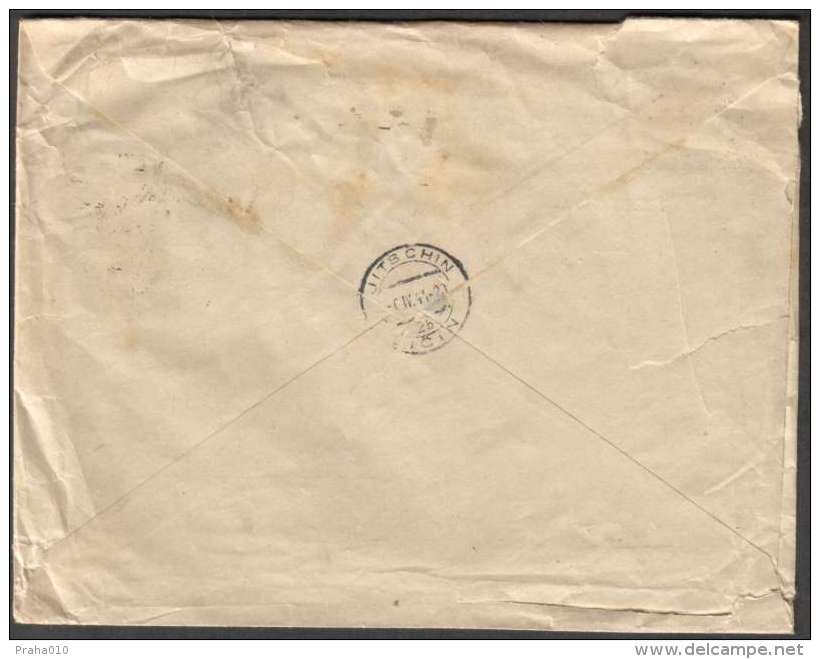 BuM0936 - Böhmen Und Mähren (1944) Kschinetz - Krinec / Jitschin - Jicin (R-letter) Tariff: 5,40K (stamp: Adolf Hitler) - Covers & Documents