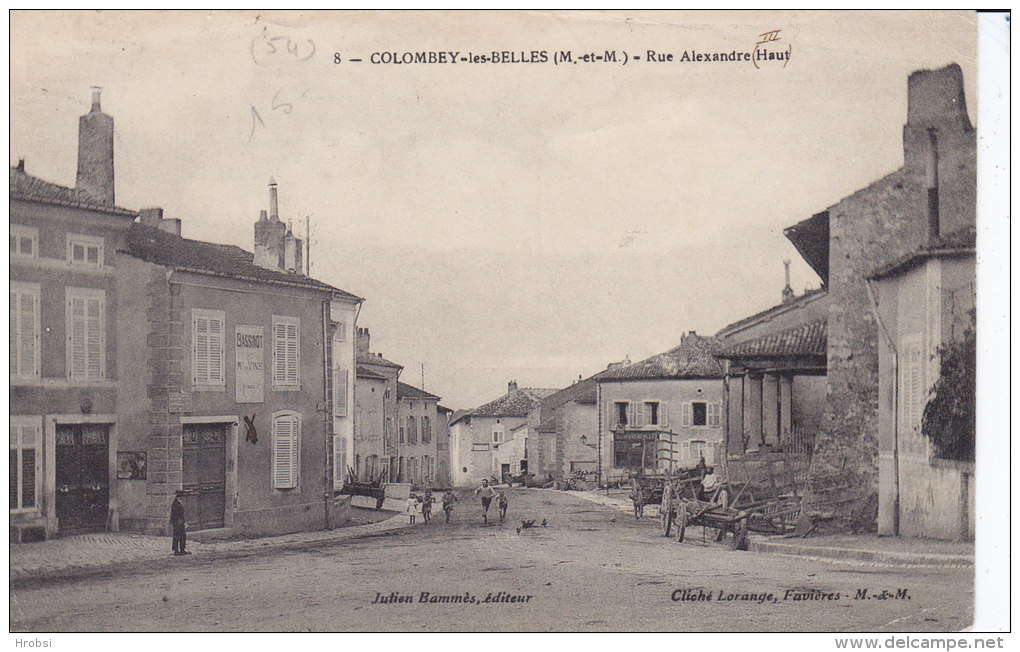 COLOMBEY LES BELLES, Rue Alexandre Haut, Ecrite, Carte Molle - Colombey Les Belles