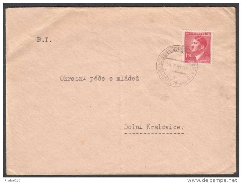 BuM0995 - Böhmen Und Mähren (1944) Bochdanetsch Bei Sbraslawitz - Bohdanec U Zbraslavic (letter) Tariff: 1,20K - Covers & Documents