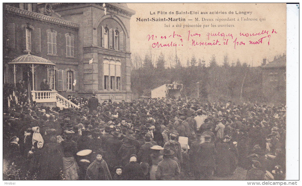 MONT SAINT MARTIN, Fete De St Eloi, M Dreux, Lire Texte Tres Interessant - Mont Saint Martin